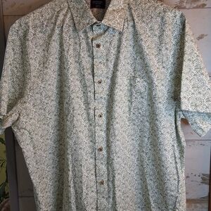 UNTUCKit Men's Shirt with Green Floral Design XXL